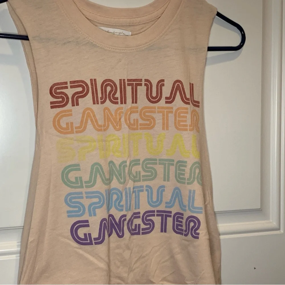 Spiritual Gangster Retro Rainbow Muscle Tank Size S Retail Price $58.00 - Picture 2 of 6